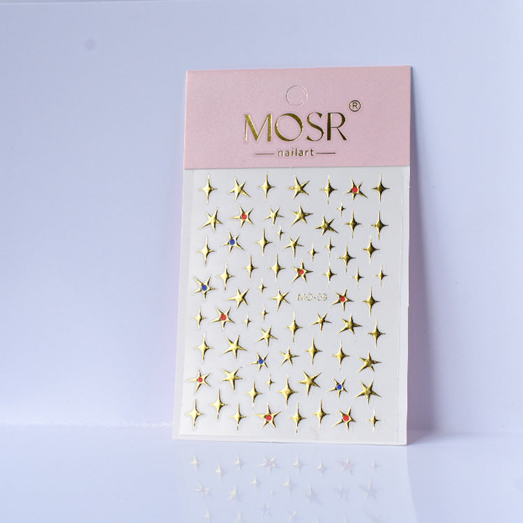 5D Embossed Nail Art Stickers – 20 Designs | Self-Adhesive Butterfly, Flower, Heart & Star Nail Decals for Gel, Acrylic & DIY Nails