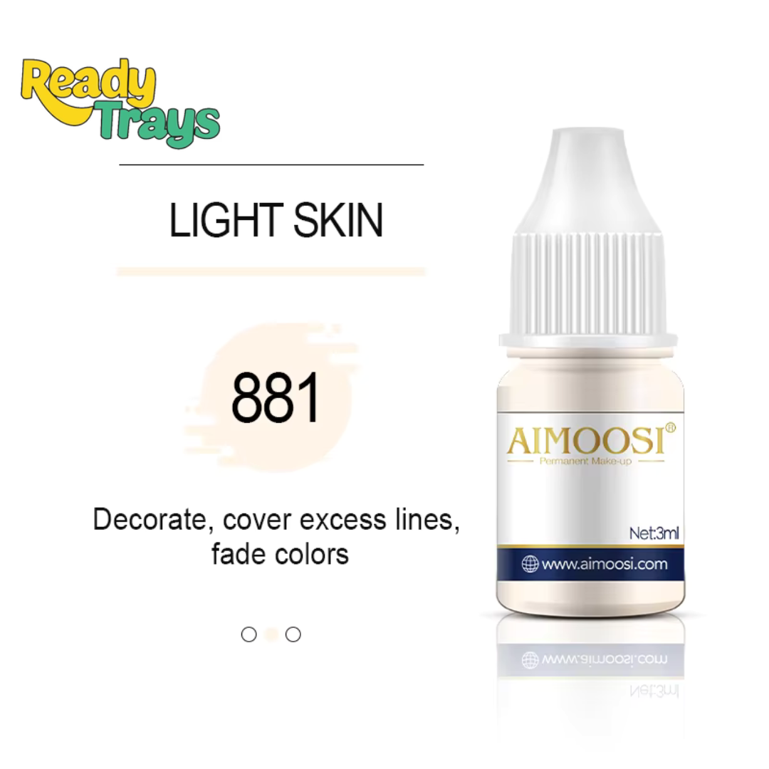 Aimoosi Light Skin Pigment 3ml – Microneedling & Microblade Tattoo Ink for Permanent Makeup, Neutral Base & Color Correction