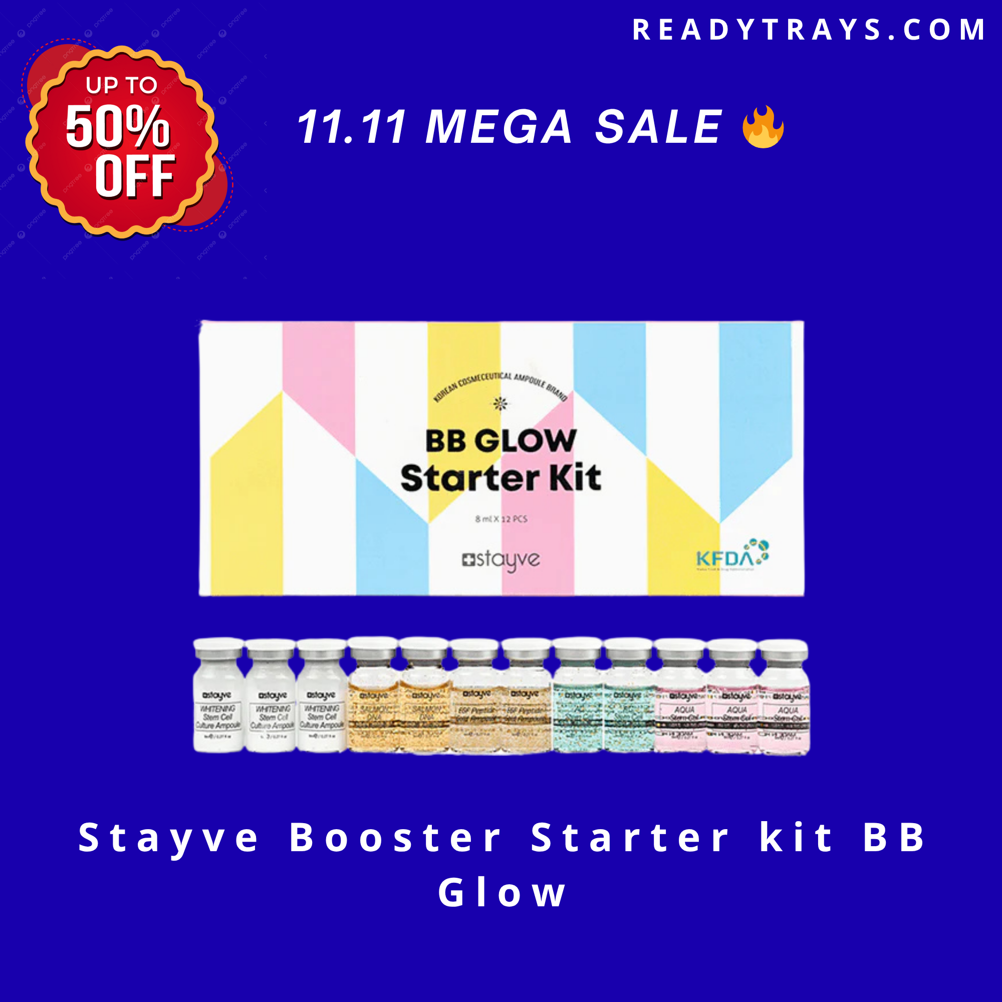 Stayve Booster Starter kit BB Glow Booster Starter Ampoule Kit Liquid for Micro needles Treatment