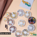 Acrylic Stone Wheel Kit with golden and silver chrome powder
