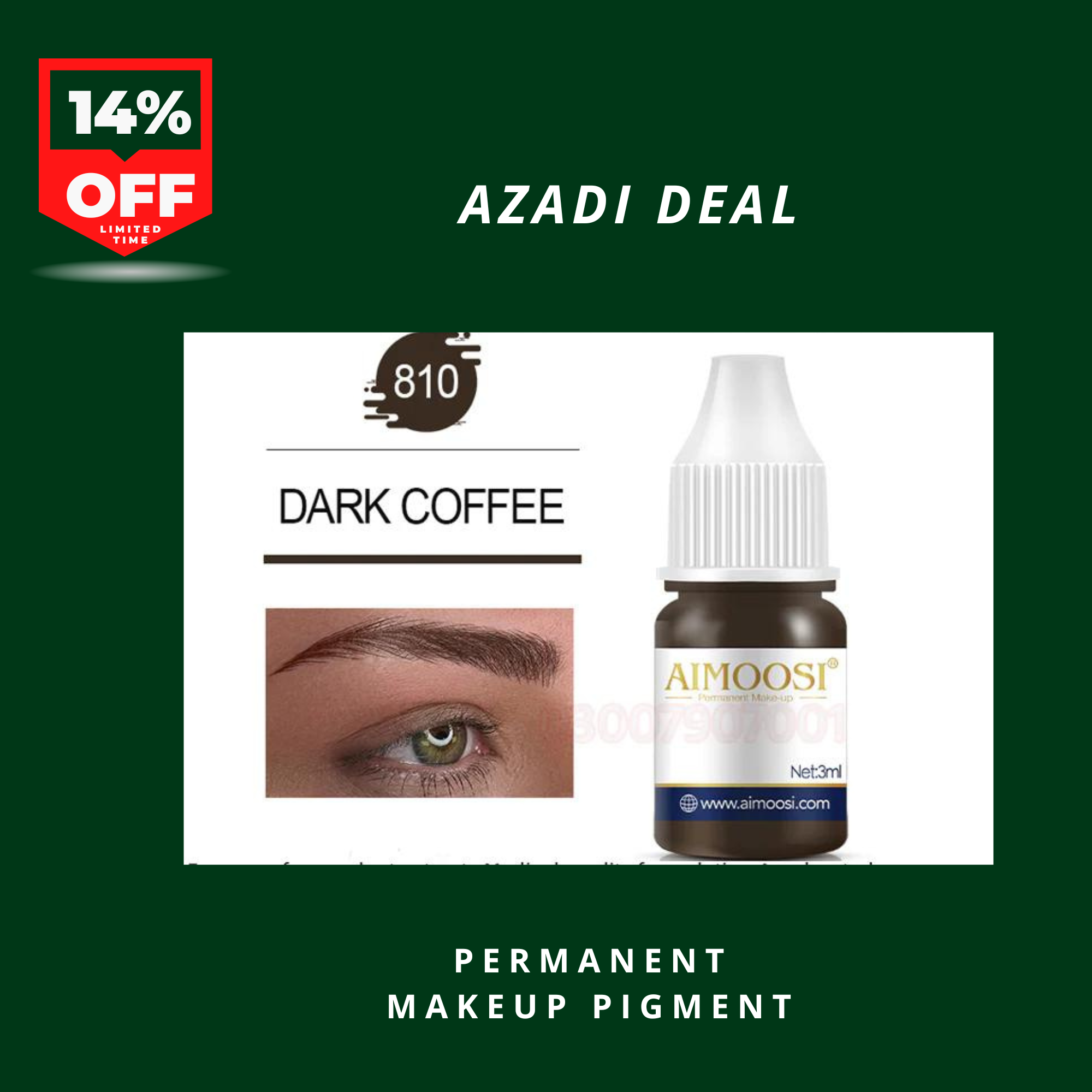 Aimoosi Dark Coffee Pigment - Microblade Tattoo Ink For Permanent Makeup