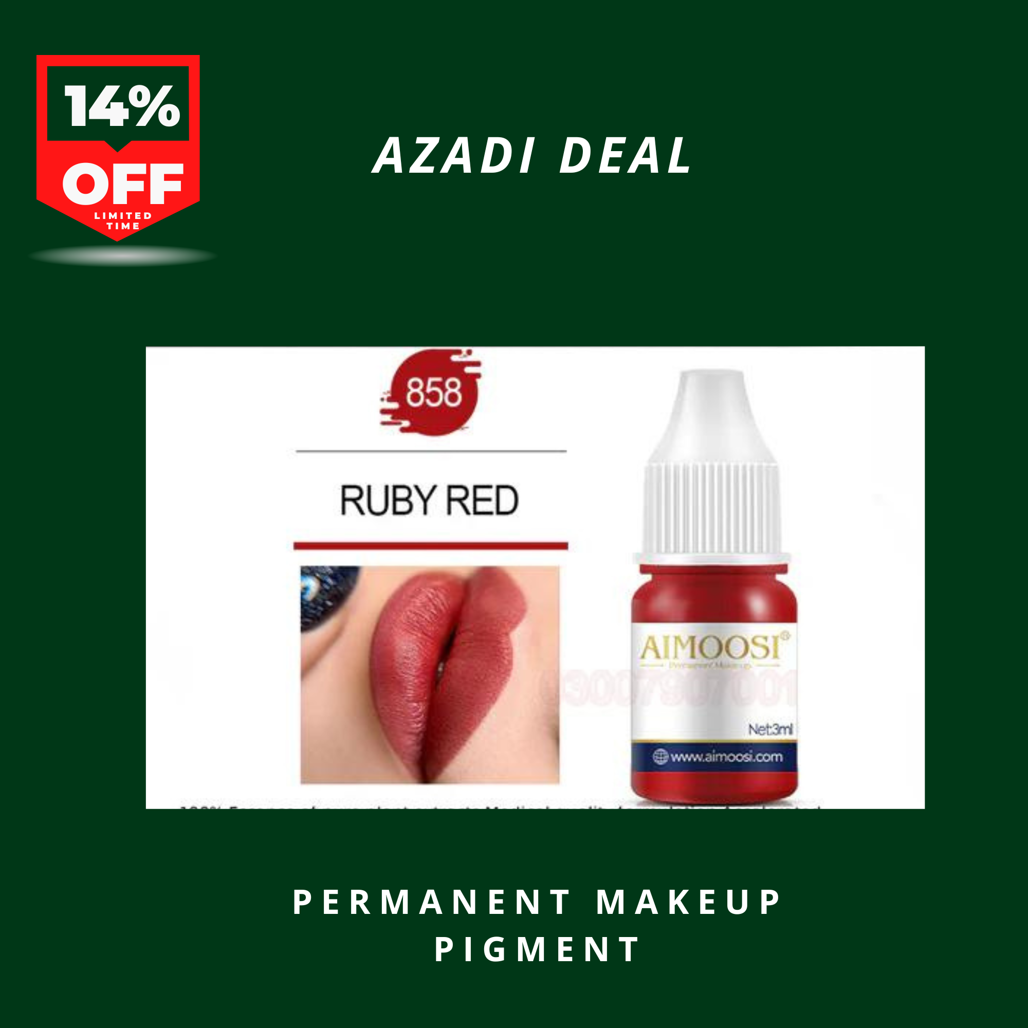 Aimoosi Ruby Red Pigment - Microblade Tattoo Ink For Permanent Makeup