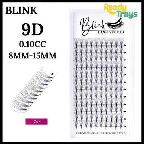 BLINK Eyelash Extensions Premade Fans CC/D Curl Volume Lashes 9D 0.07D 0.10CC