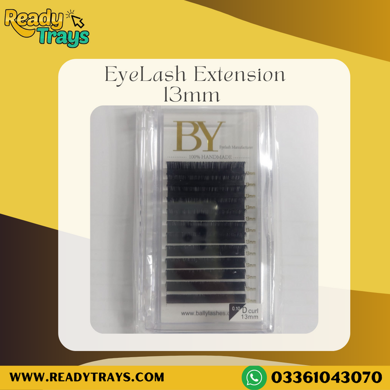 Bally Lashes Eyelash Extension Tray 13mm - 0.10 D Curl  Soft Eyelash Extension