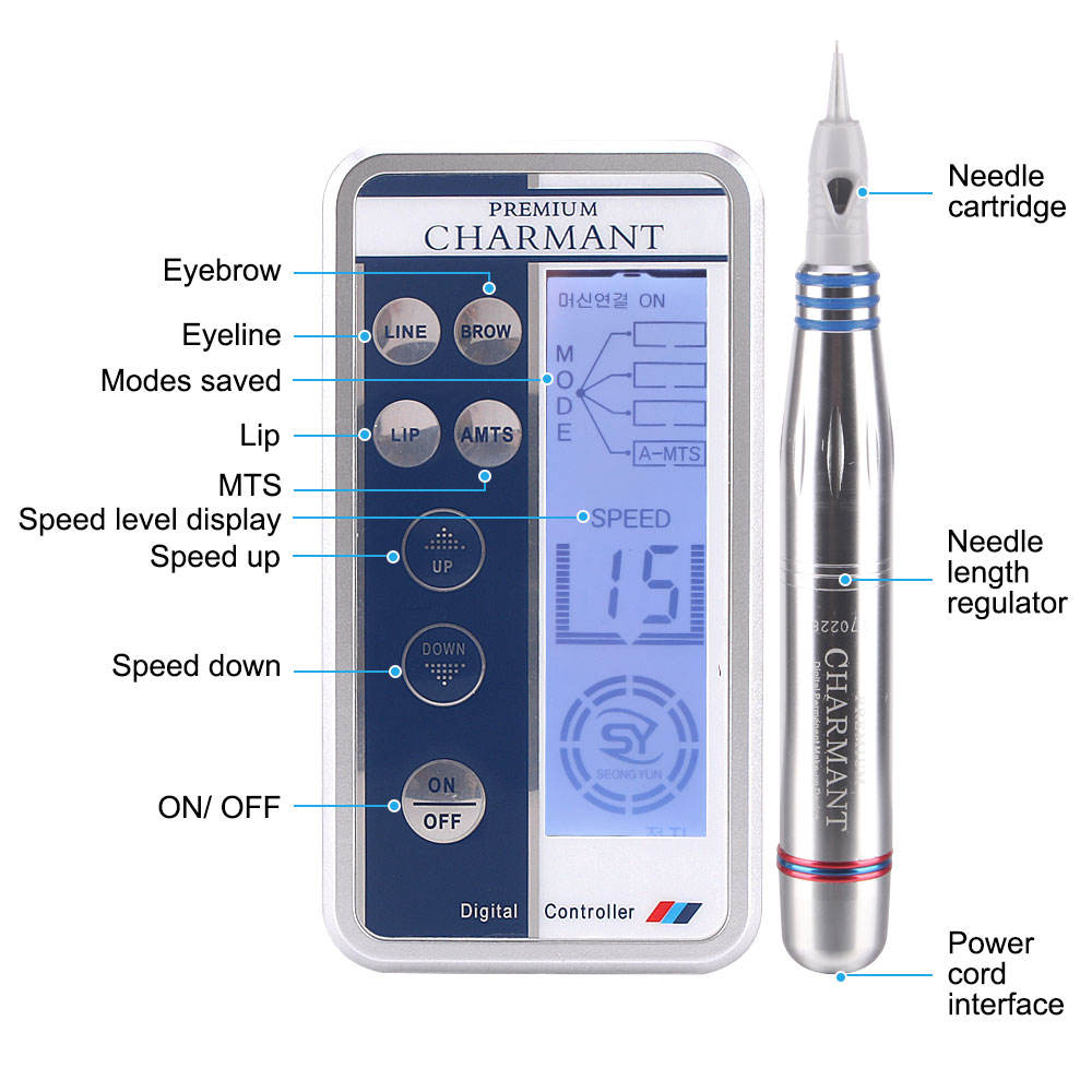 Charmant Premium Digital PMU Machine (Without Box) – Professional Permanent Makeup Device for Eyebrows, Lips & SMP