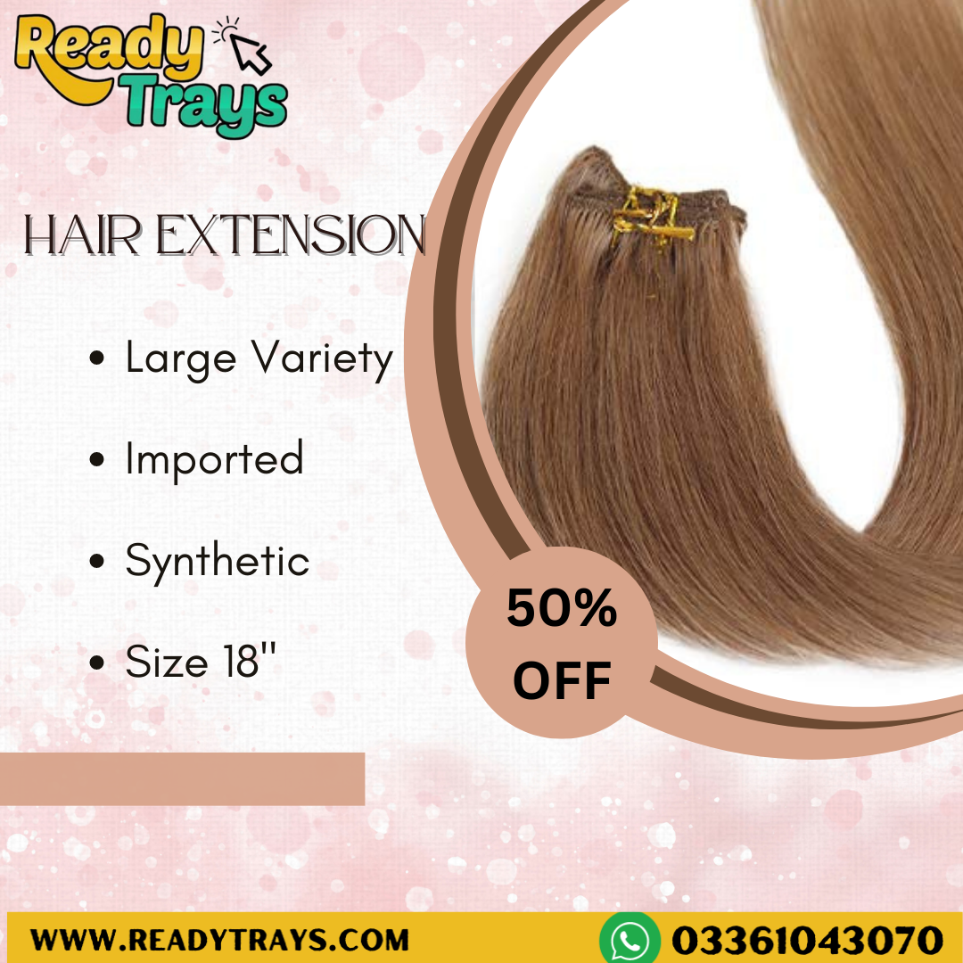 Premium Quality Long Hair Extension - Brown Color 18" Inches