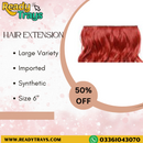 Premium Quality Short Hair Extension - Red Color 6" Inches