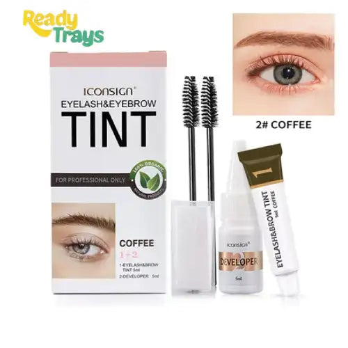 ICONSIGN Lash & Brow Tint Kit | Semi-Permanent Eyelash & Eyebrow Dye | 2-in-1 Professional Tint | Long Lasting up to 8 Weeks | Ideal for Salon and Home Use