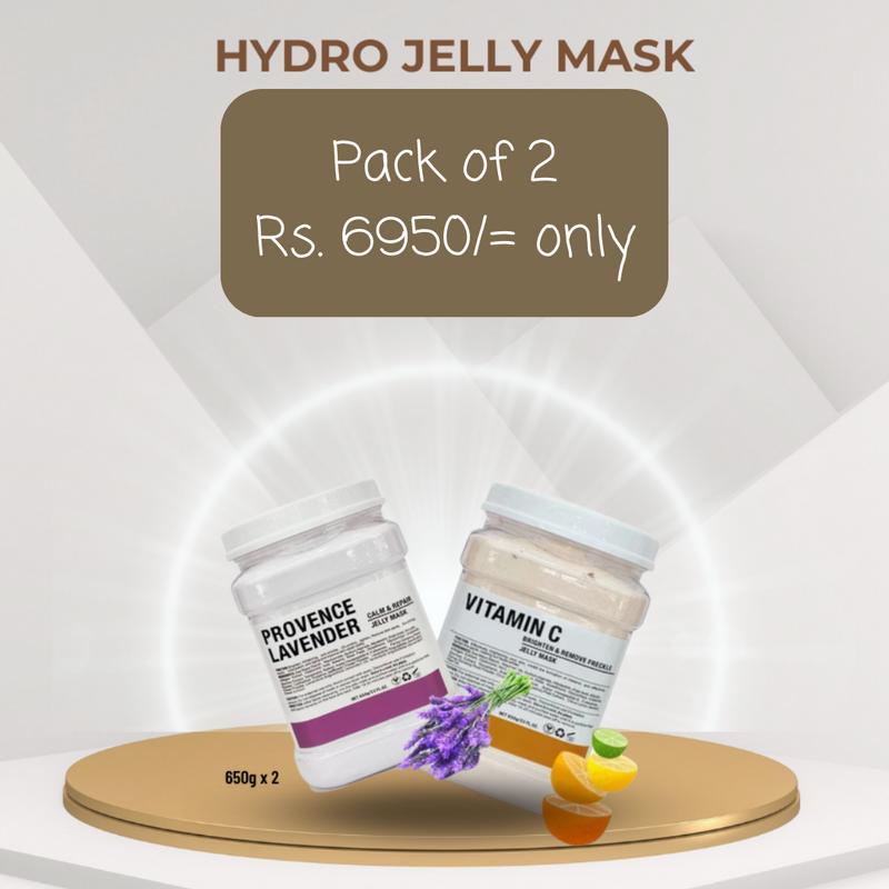 Hydro Jelly mask 650g each Jar, Pack of 2 Vitamin C & Provence Lavender