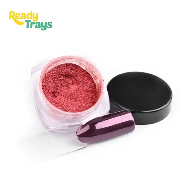 Red Chrome Mirror Effect Nail Powder – Mirror Pigment Nail Glitter for Manicure