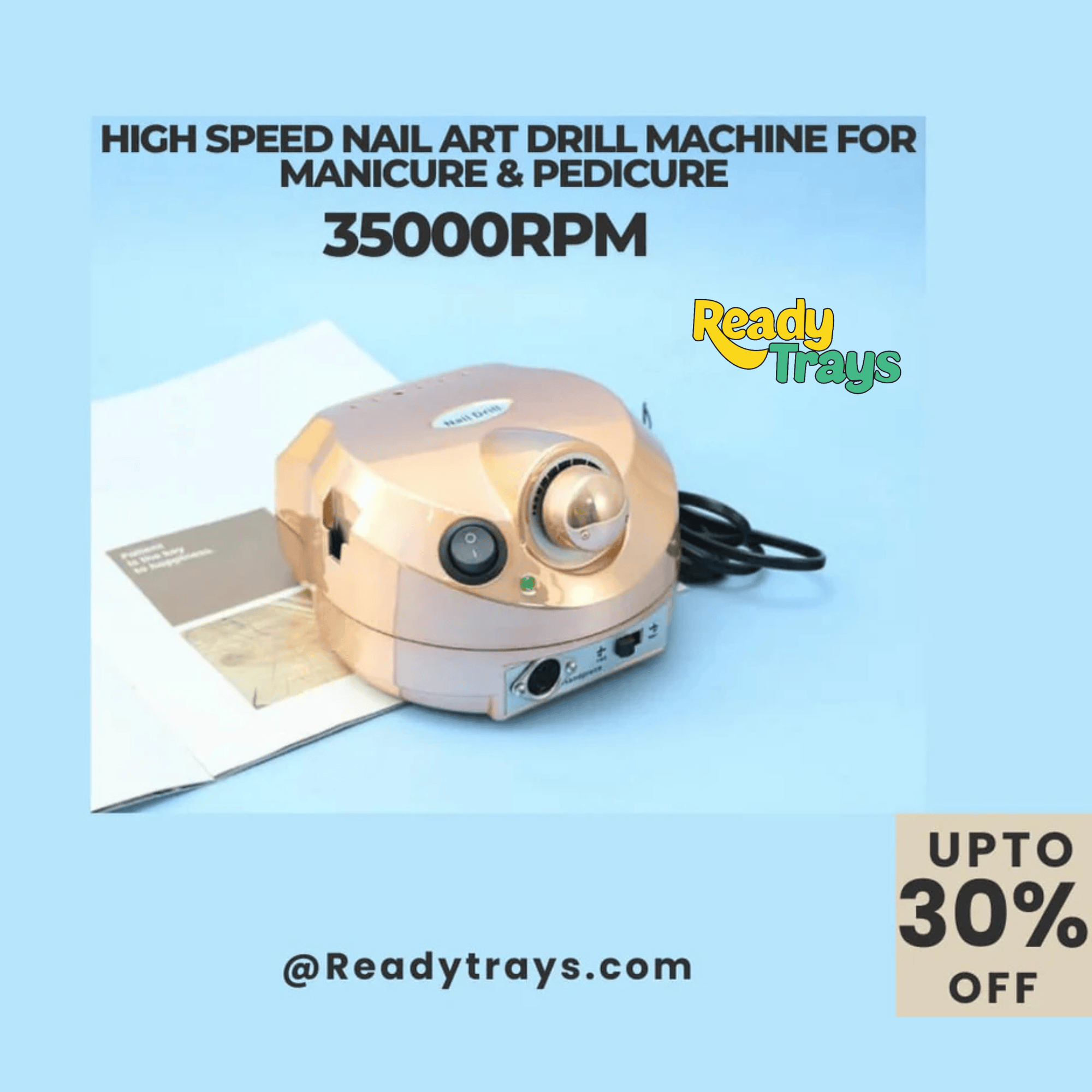 Professional Electric Nail Drill 35000RPM – High-Speed Nail Art Drill Machine for Effortless Manicures & Pedicures