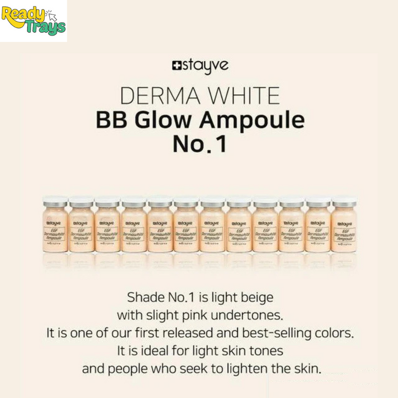 Stayve BB Glow Ampoule NO.1 Foundation is Light Beige- Complete Kit Permanent makeup