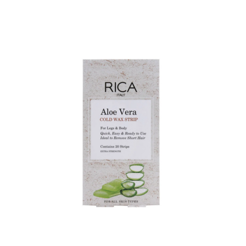 Rica Legs & Body Cold Wax Strip Aloe Vera 20 Strips