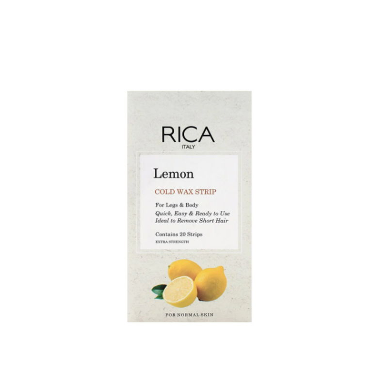 Rica Legs & Body Cold Wax Strip Lemon 20 Strips