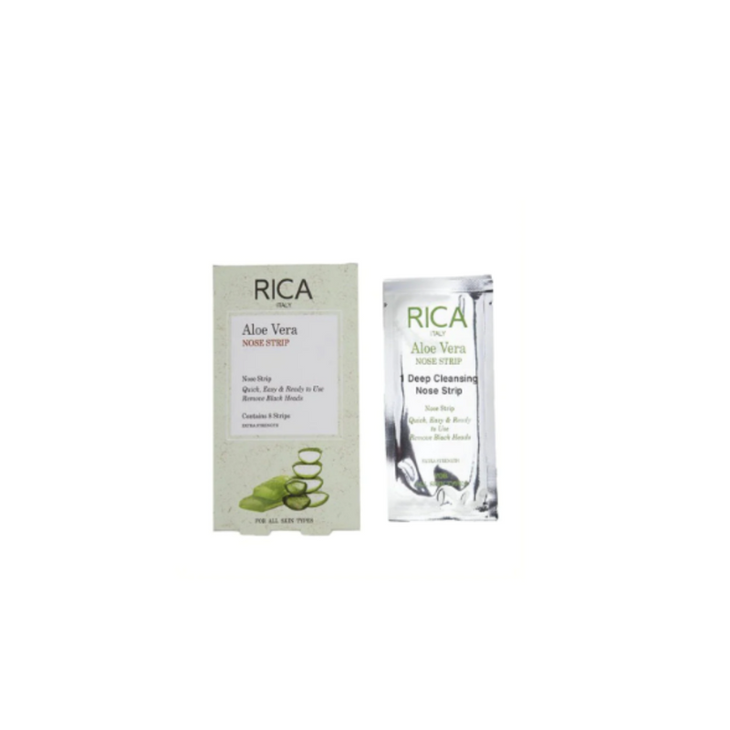 Rica Nose Strip for All Skin Types Aloe Vera 8 Strips