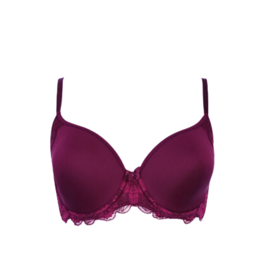 BLS Bra Burgundy Celine Wired And Light Padded