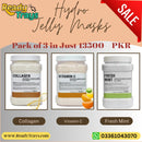 Hydra Jelly mask (650g Jar) for beauty salon ( Collagen, Vitamin C , Freshmint) Pack of 3