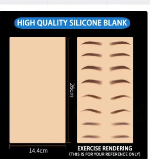 Plain Silicone Practice Skin for Eyebrows – Double Sided Training Pad