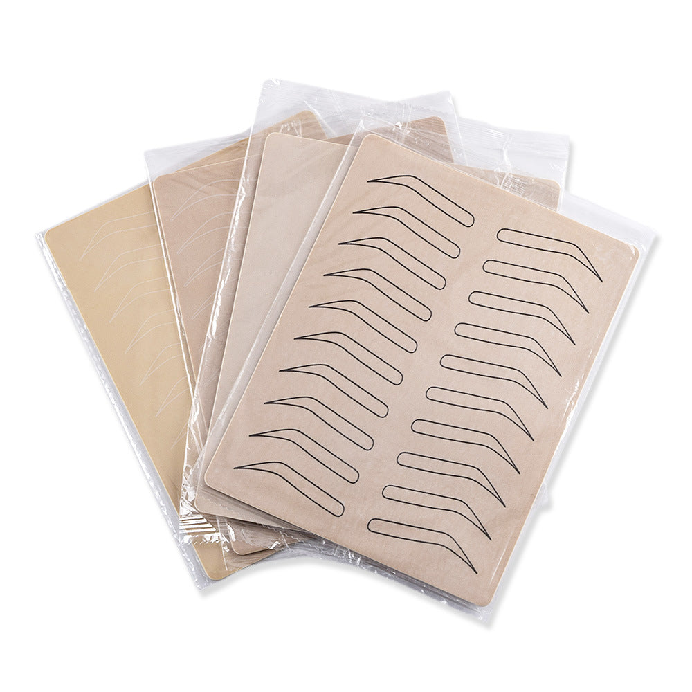 Microblading Practice Skin – Inkless Latex Eyebrow Shape Sheet for PMU Training