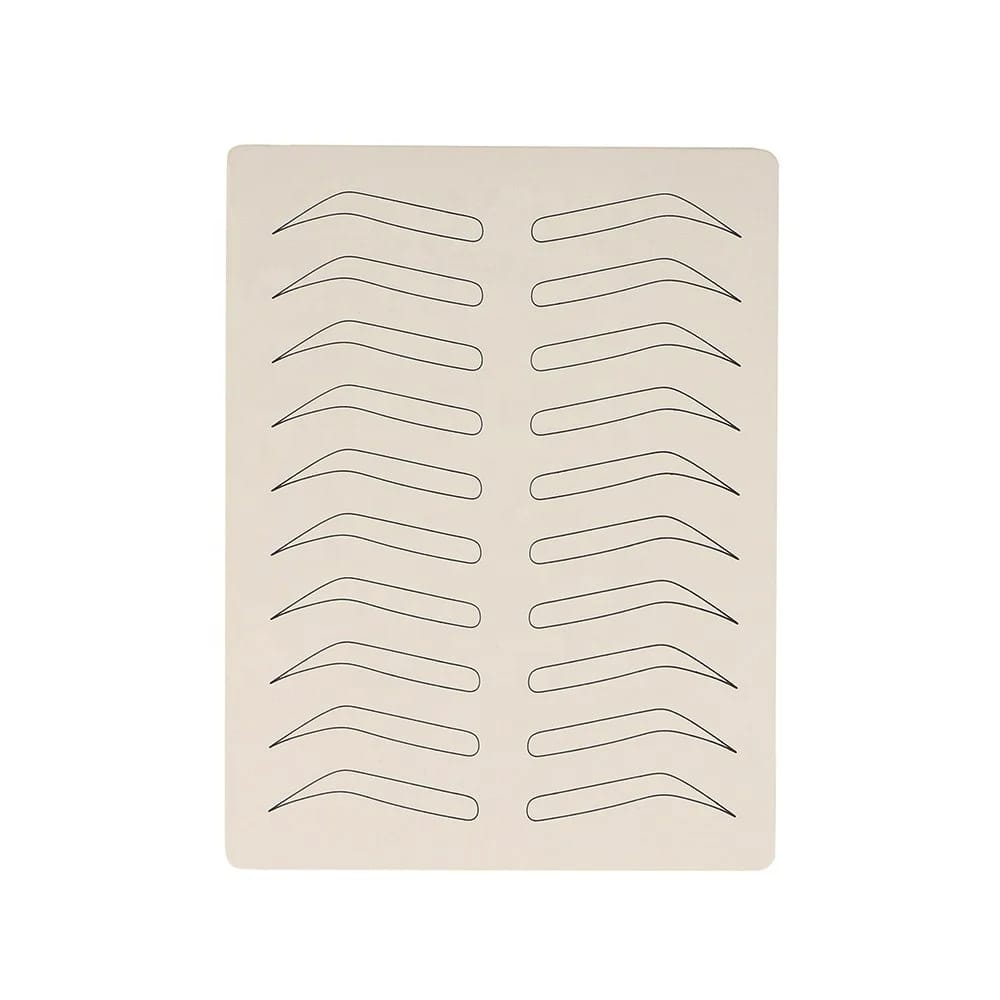 Microblading Practice Skin – Inkless Latex Eyebrow Shape Sheet for PMU Training