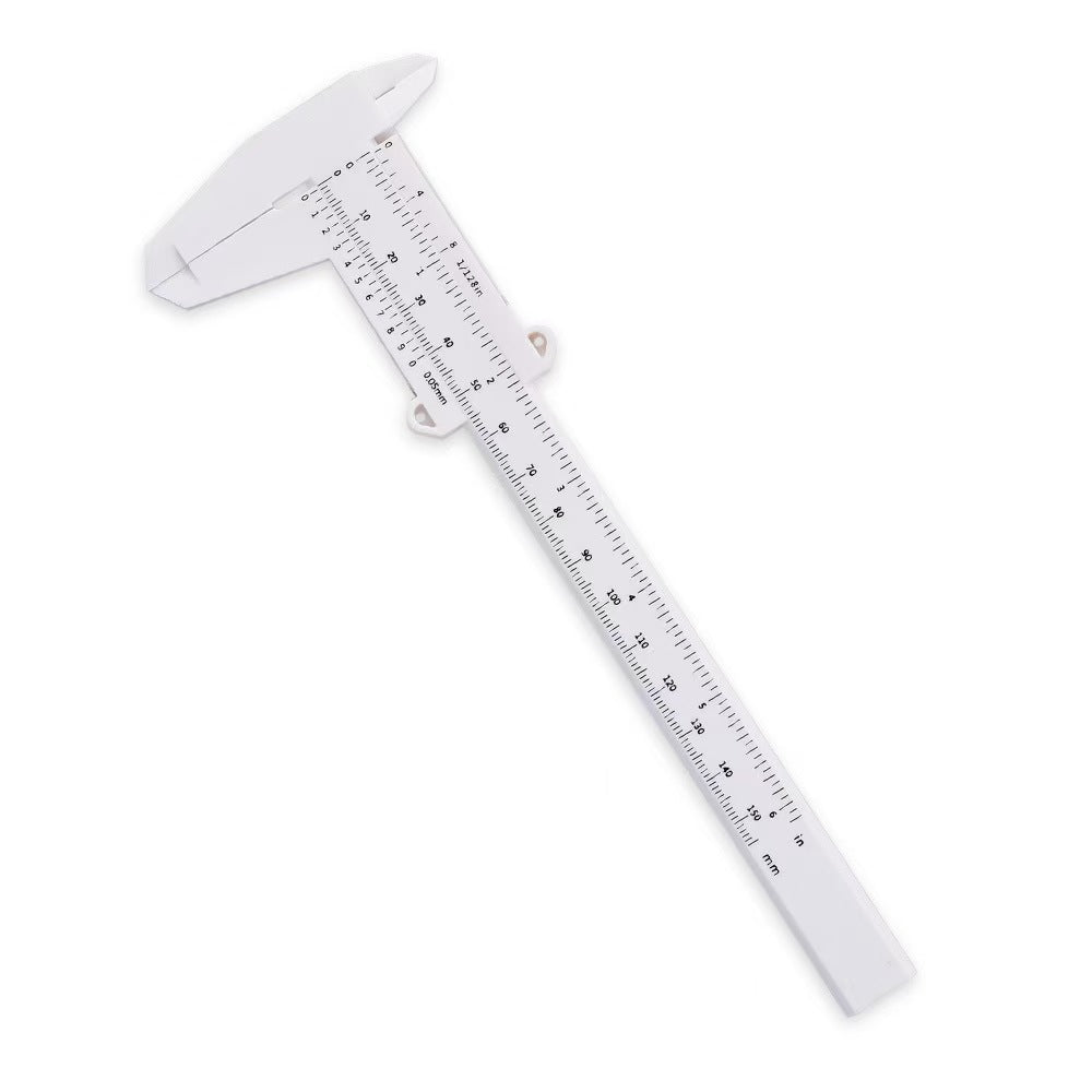 Microblading Eyebrow Measuring Vernier Caliper – 150mm Plastic Sliding Ruler for Brow & PMU Symmetry Mapping