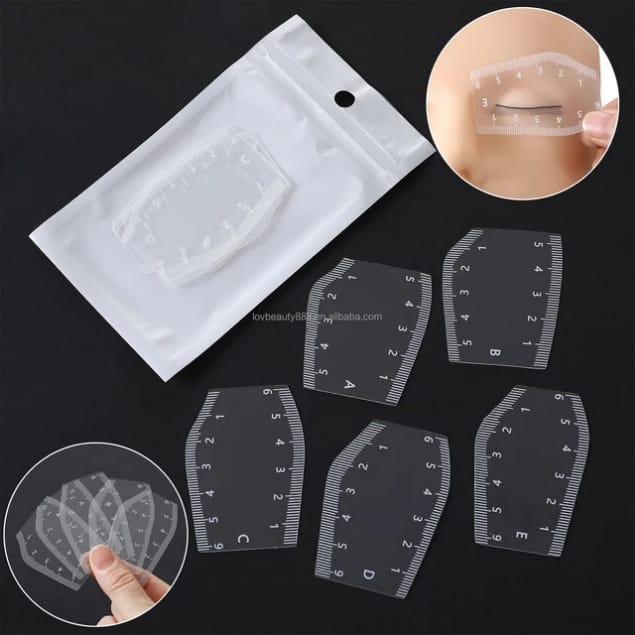 Eyebrow Mapping Scale Set – 5 Pieces (A, B, C, D, E)