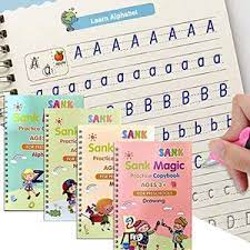 Reusable Practice Copybook for Kids - The Magic of Learning and Creativity (Pack of 4)