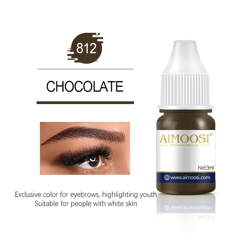 Aimoosi Professional Pigment Collection 3ml – Microneedling & Microblade Tattoo Inks for Permanent Makeup, Lips, Brows & Eyeliner