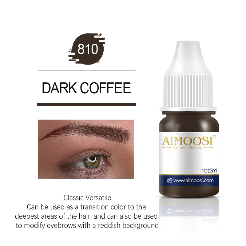 AIMOOSI PMU Pigments Eyebrows Color Series – 6 PCS (3ml Each)