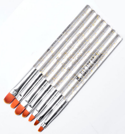 7Pcs/Set Nail Art UV Gel Brushes - Acrylic Painting Drawing Nail Pens