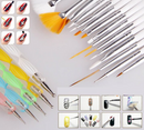 15 PCs Nail Art Brushes Set And Set of 5 Pcs Dotting Tool