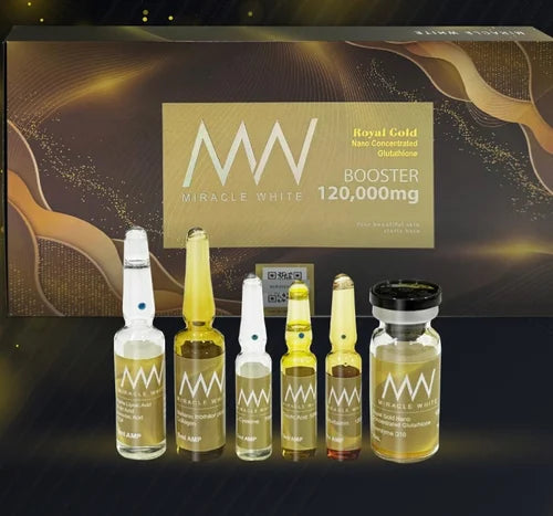 Miracle White Royal Gold 120000mg Glutathione Booster Injection Miracle White Royal Gold 120000mg Glutathione Booster Injection