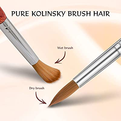 30% Kolinsky Acrylic Brush #10 – Premium Wood Handle for Perfect Bead Application (High-Quality Professional Brush)