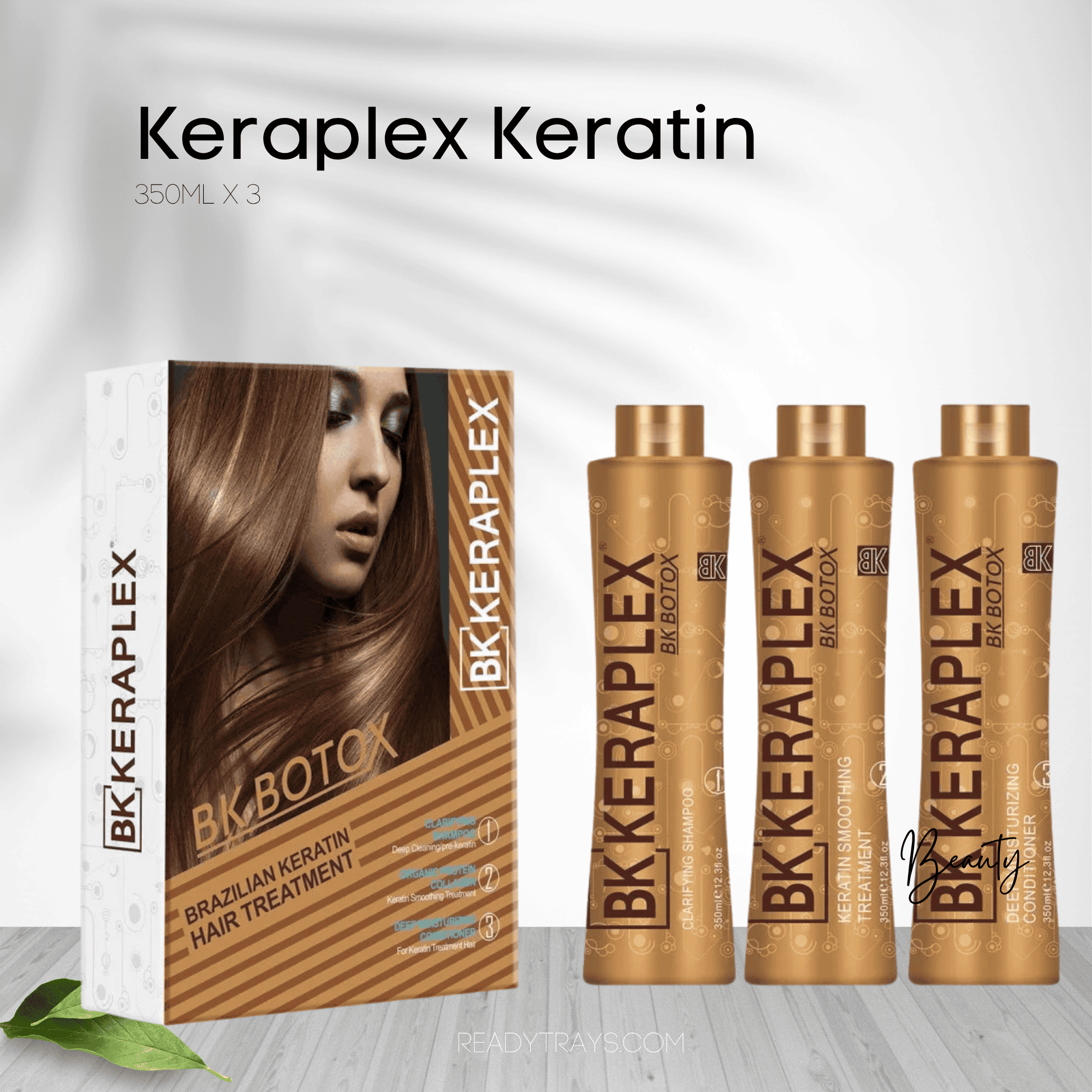 BK Keraplex Keratin Botox Hair Treatment Kit – Deep Repair with Shampoo & Conditioner (3x350ml)