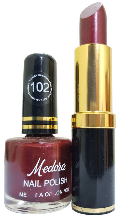 Medora Lipstick and Nail Polish Pair Pack 102
