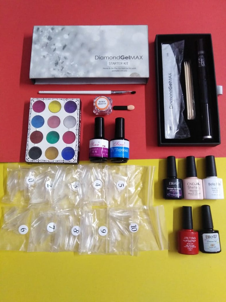 Gel Max Starter Kit with Gel colors and UV light