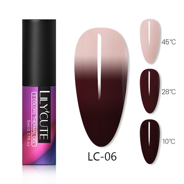 Lilycute 3 Colors Thermal UV Gel 5ml Color -