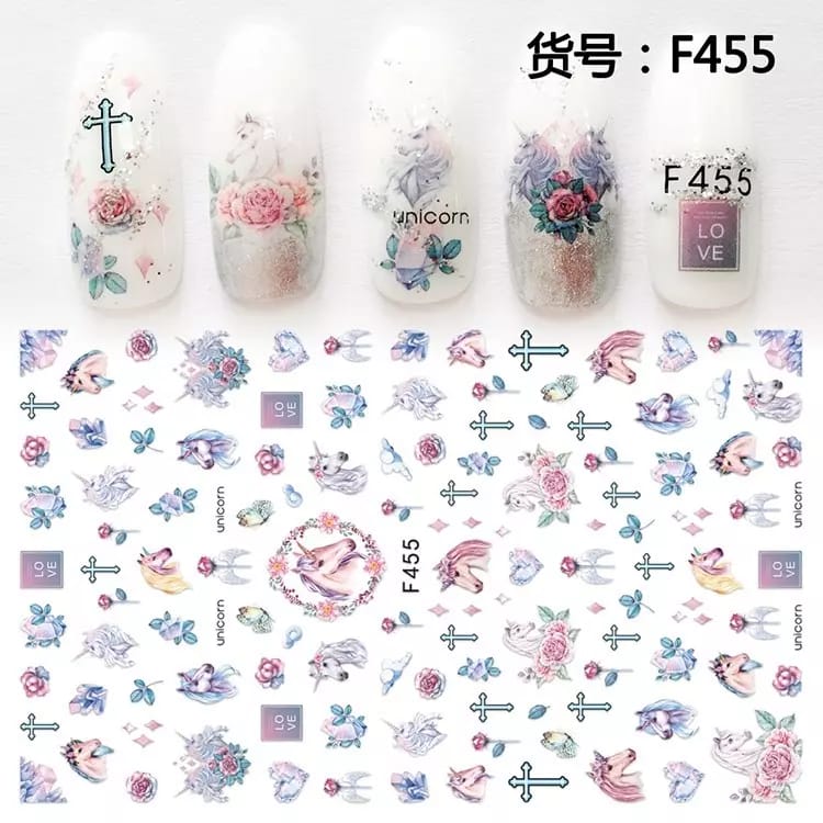 RT Feather Nail Sticker (F-455)