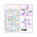 RT Feather Abstract Nail Stickers (F-056)