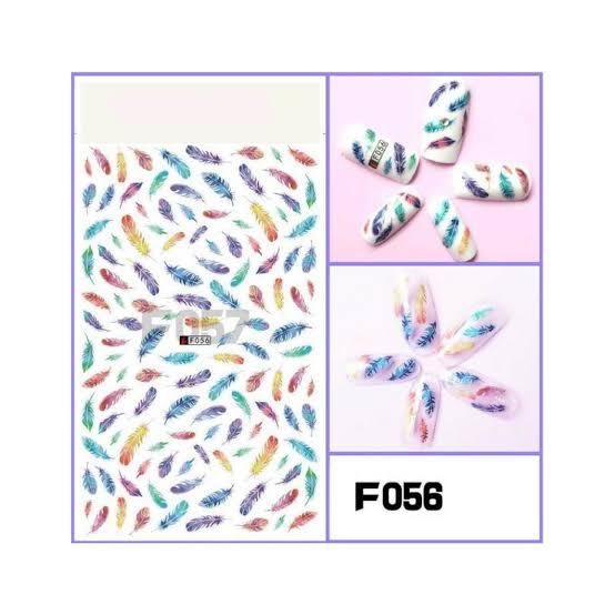 RT Feather Abstract Nail Stickers (F-056)
