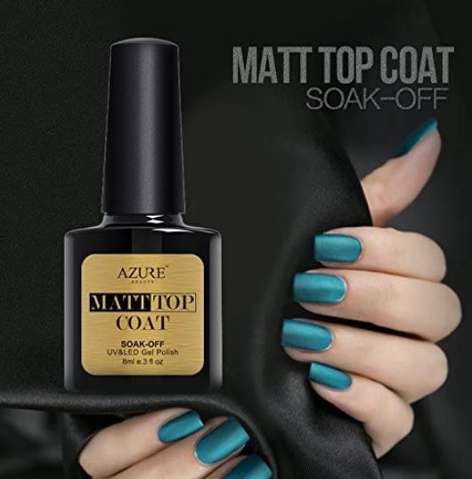 Azure Beauty Matte Top Coats UV LED Gel Nail Polish Soak Off Nails/8 ml