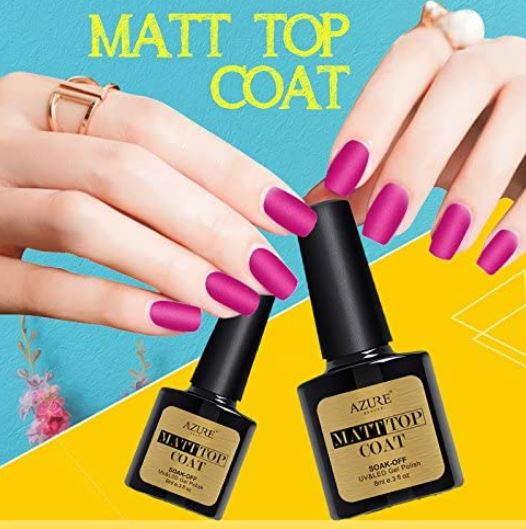 Azure Beauty Matte Top Coats UV LED Gel Nail Polish Soak Off Nails/8 ml