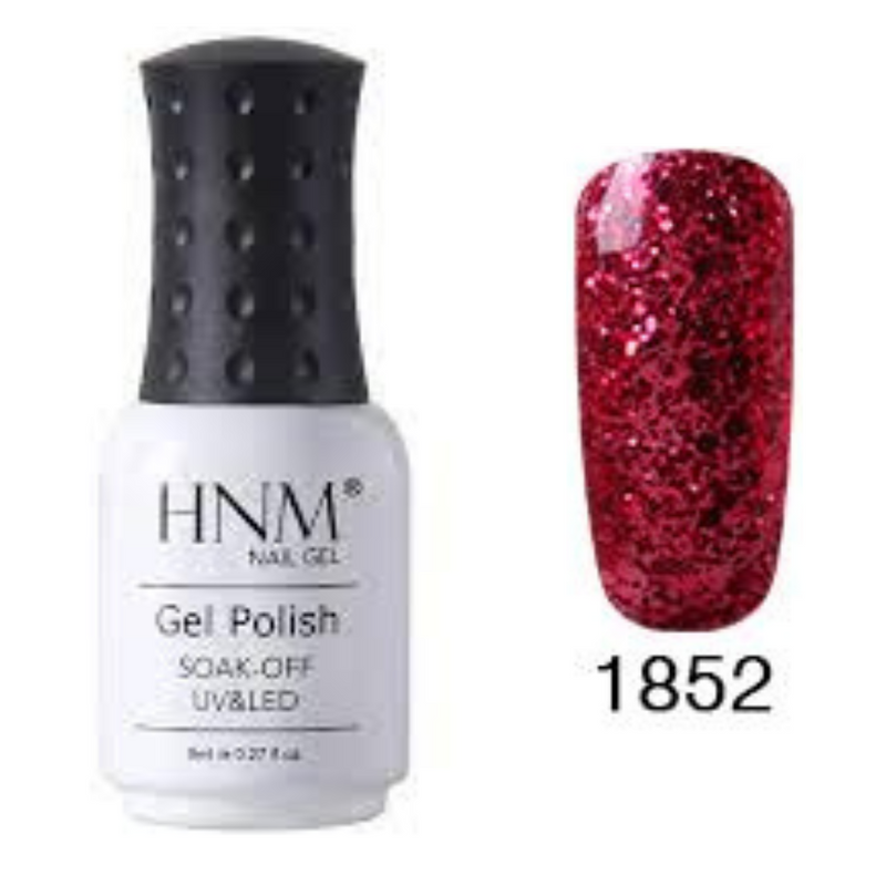 HNM Glitter UV Nail Gel Polish 8ml Color -