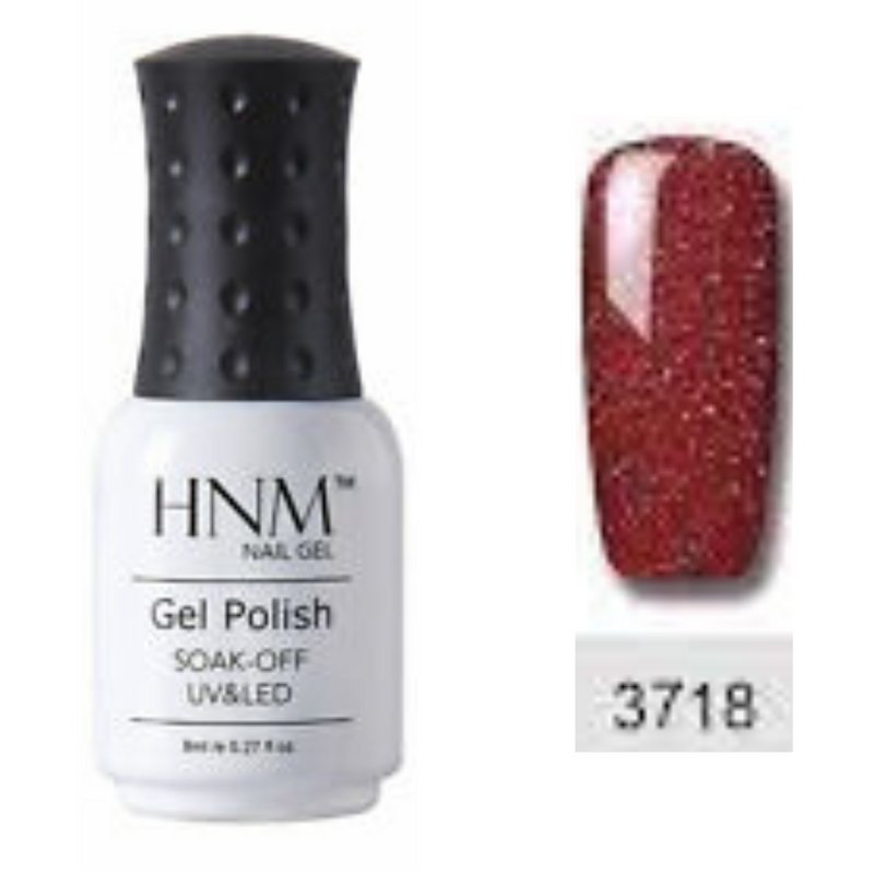 HNM Glitter UV Nail Gel Polish 8ml Color -