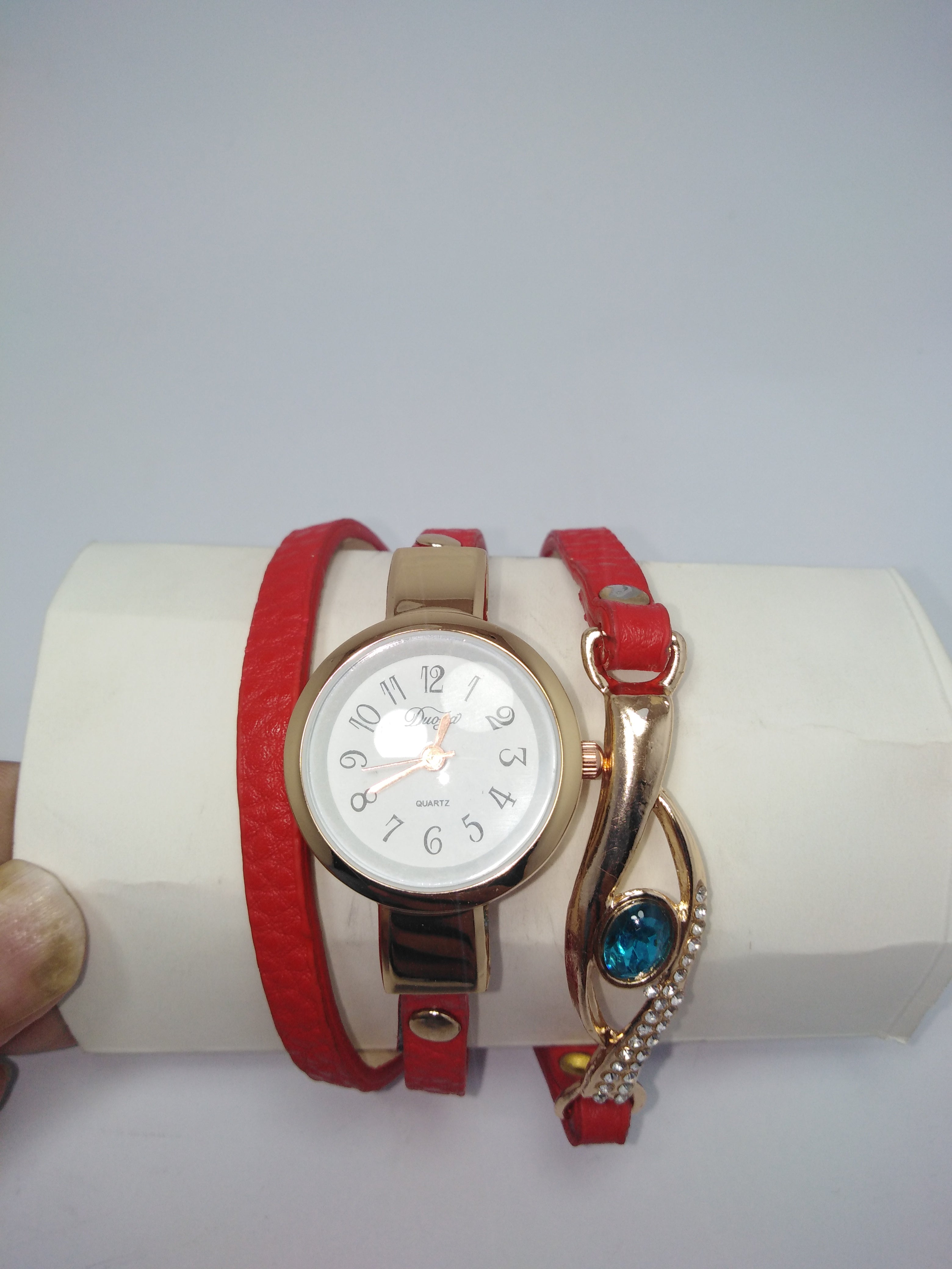 Women Bracelet Watch Red Color