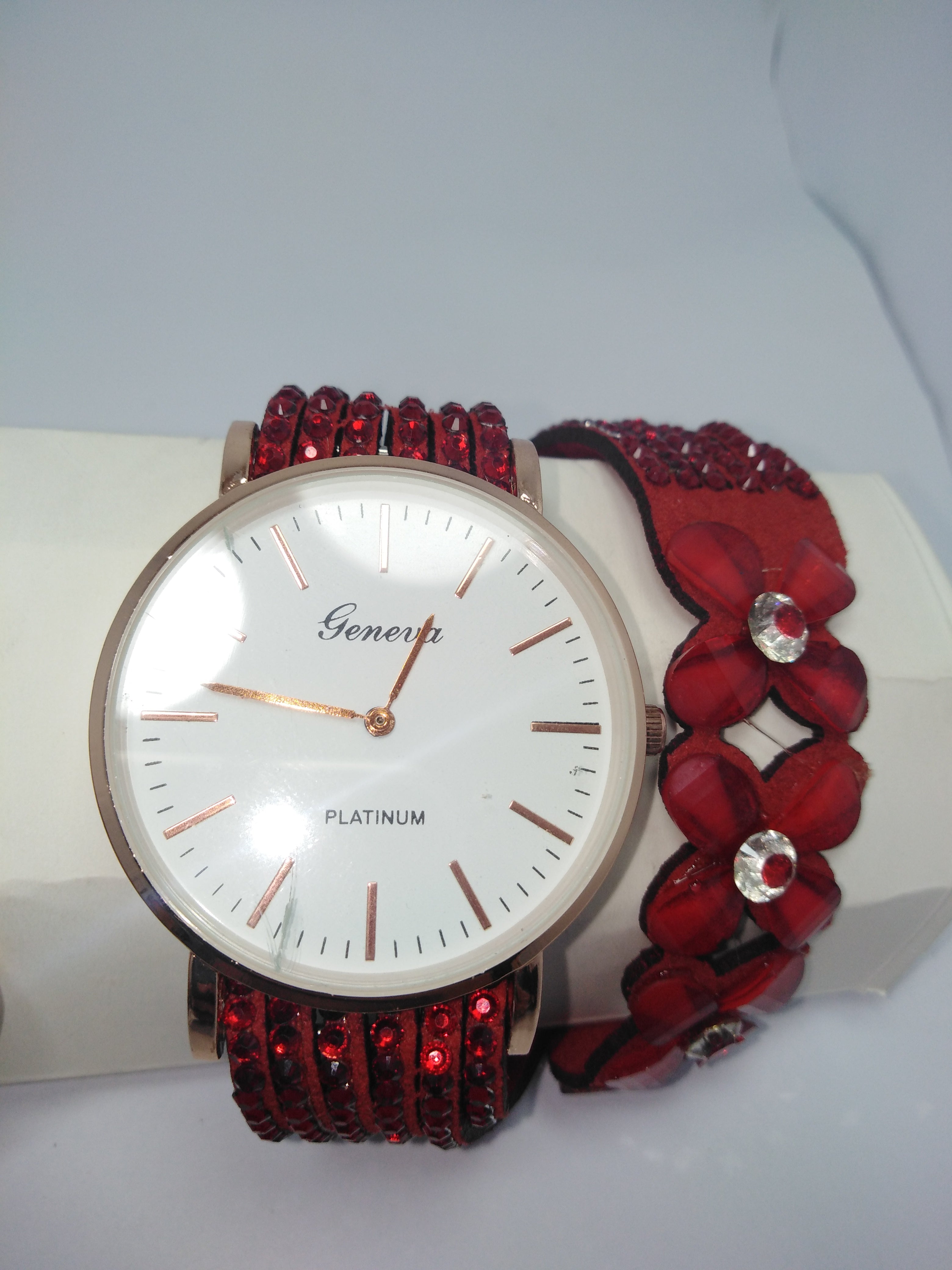Women watches platinum geneva for girls