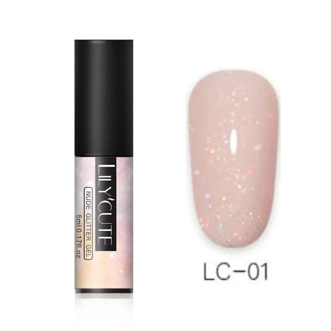 Lilycute Nude Glitter UV Gel 5ml Color - #01