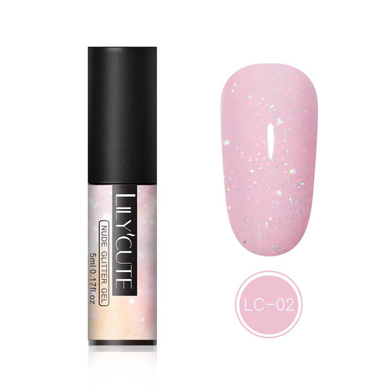 Lilycute Nude Glitter UV Gel 5ml Color - #02