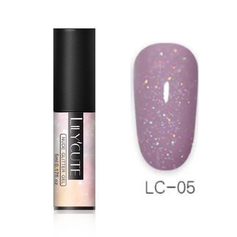 Lilycute Nude Glitter UV Gel 5ml Color -