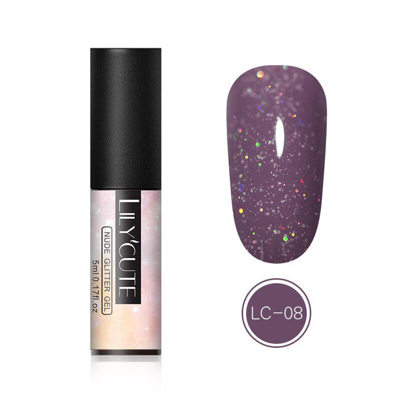 Lilycute Nude Glitter UV Gel 5ml Color - #08